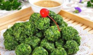 韭菜茼蒿丸子的做法
